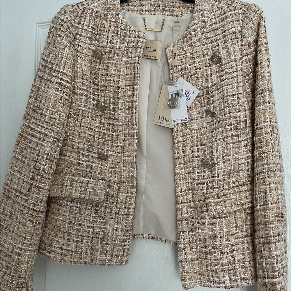 Women's Cream Tweed Jacket